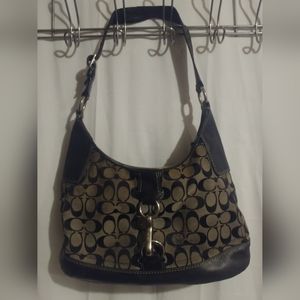 Coach fabric and leather bag